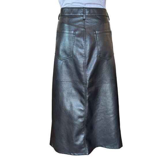 BLANK NYC Black Faux Leather Night Talk Maxi Skirt - Picture 7 of 8
